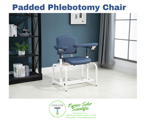 Padded Phlebotomy Chair - Kyrios Soter Scientific