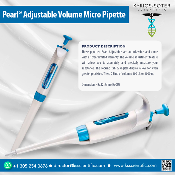 Pearl® Adjustable Volume Micro Pipette