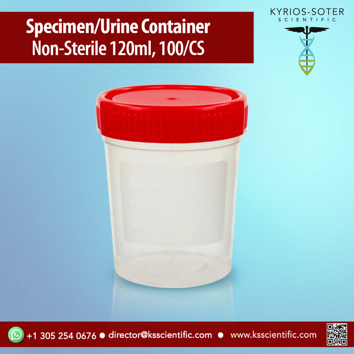 Specimen/Urine Container Non-Sterile 120ml, 100/CS