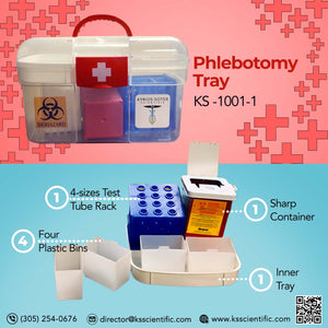 Phlebotomy Tray Transparent: KS-1001-1 - Kyrios Soter Scientific