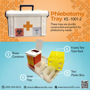 Phlebotomy Tray White: KS-1001-2 - Kyrios Soter Scientific