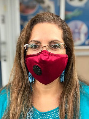 Reusable Fabric Mask included 1 KN95 Filter and Valve - Kyrios Soter Scientific