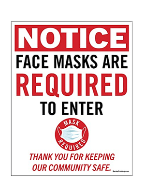 1 - Poster/Sign - Face Masks are Required to Enter This Room - Kyrios Soter Scientific